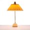 Mid-Century Table Lamp in Brass with Pleated Shade & Shrink Varnish Base from Cosack, Image 3