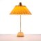 Mid-Century Tischlampe aus Messing mit Plissiertem Schirm & Schrumpflack Sockel von Cosack 3