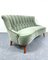 Swedish Green Velvet Sofa, 1940s 3