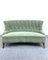 Swedish Green Velvet Sofa, 1940s, Image 1