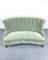 Swedish Green Velvet Sofa, 1940s, Image 2