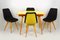 Chaises Mid-Century Grises et Jaunes de Drevovyroba Ostrava, 1960s, Set de 4 2