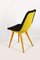 Mid-Century Grey & Yellow Chairs from Drevovyroba Ostrava, 1960s, Set of 4 13