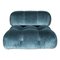 Blue Velvet Camaleonda Modular Sofa by Mario Bellini for B&B Italia / C&B Italia, 1976, Custom Set of 3 1