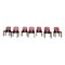 Model 121 Dining Chairs in English Red Leather and Walnut by Afra and Tobia Scarpa for Cassina, 1967, Set of 10 2