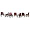 Modell 121 Esszimmerstühle aus rotem Leder & Nussholz von Afra und Tobia Scarpa für Cassina, 1967, 10er Set 8