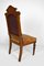 Napoleon III Chair in Walnut, Leather and Marble, 1860s 4