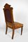 Napoleon III Chair in Walnut, Leather and Marble, 1860s, Image 4