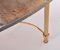 Mid-Century Italian Brown Coffee or Side Table in Goat Skin and Brass by Aldo Tura 6