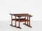 Midcentury Danish nest of 3 side tables in teak by Kai Kristiansen for Vildbjerg, Image 1