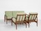 Mid-Century Paper Knife Sofa Set in Teak by Kai Kristiansen for Magnus Olesen, Set of 3 1