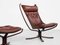 Falcon Chair and Ottoman in Cognac Leather by Sigurd Ressell for Vatne Möbler, Set of 2 2