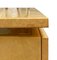 Chest of Drawers in Briar Wood with Brass Handles and Profiles, Italy, 1970s 8