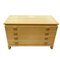 Chest of Drawers in Briar Wood with Brass Handles and Profiles, Italy, 1970s 6