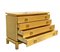 Chest of Drawers in Briar Wood with Brass Handles and Profiles, Italy, 1970s 3
