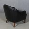 Danish Cabinetmaker Club Chair in Black Leather, 1940s, Set of 2 4