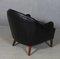 Danish Cabinetmaker Club Chair in Black Leather, 1940s, Set of 2, Image 4