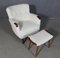 Danish Lounge Chair and Ottoman, 1940s, Set of 2 2