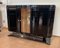 Small Art Deco Sideboard / Buffet with Black Lacquer and Nickel, France, 1925 5