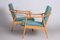 Blue Beech Armchairs, 1950s, Set of 2, Image 11