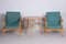 Blue Beech Armchairs, 1950s, Set of 2, Image 2