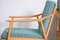 Blue Beech Armchairs, 1950s, Set of 2, Image 6