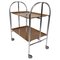 Chrome and Plywood Folding Serving Trolley, 1950s 1