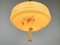 Art Deco Hand Painted Glass Pendant Light, 1930s 7