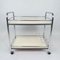 Vintage Chrome and Plywood Serving Cart, 1980s 2