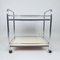 Vintage Chrome and Plywood Serving Cart, 1980s 3