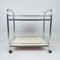 Vintage Chrome and Plywood Serving Cart, 1980s, Image 3