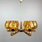 Mid-Century Wood and Glass Chandelier, 1970s 10