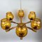 Mid-Century Wood and Glass Chandelier, 1970s, Image 8