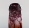 Große antike Vase aus Kunstglas mit Landschaft und Bäumen von Daum Nancy, Frankreich 4