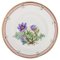 Plate in Hand-Painted Porcelain with Flowers and Gold Decoration from Bing & Grøndahl 1