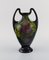 Antike Jugendstil Vase mit handbemalten Blumen und Blattwerk 5