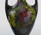 Vase Art Nouveau Antique avec Fleurs et Feuillage Peints à la Main 6