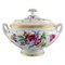 Grande Soupière Meissen Antique en Porcelaine avec Fleurs Peintes à la Main 1