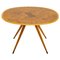 Mid-Century Swedish Coffee Table with Elm Root Inlay by David Rosén 1