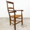 Antique Oak Armchair with Cane Seat, 19th Century 1