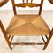 Antique Oak and Elm Wooden Armchair with Cane Seat 9