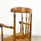 Antique Oak and Elm Wooden Armchair with Cane Seat, Image 4