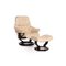 Reno Leather Armchair and Stool from Stressless, Image 1