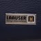 Laauser Sessel & Hocker aus blauem Leder, 2er Set 8