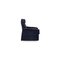 Laauser Sessel & Hocker aus blauem Leder, 2er Set 9