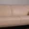 Machalke Cream Leather Sofa 3