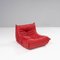 Red Leather Togo Sofa by Michel Ducaroy for Ligne Roset, 1970s, Image 2