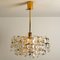 Gold-Plated Brass Crystal Glass Chandeliers from Kinkeldey, 1970s, Set of 2, Image 11