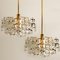 Gold-Plated Brass Crystal Glass Chandeliers from Kinkeldey, 1970s, Set of 2, Image 9