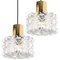 Bubble Glass Pendant Lamps by Helena Tynell for Limburg, 1960s, Set of 2 7